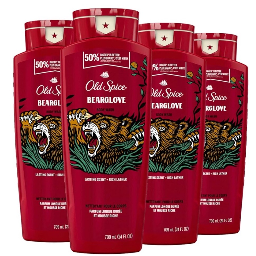 OLD SPICE BEARLOVE BODY WASH 24/7 SHOWER FRESH 709mL/24FL OZ 50% BIGGER
